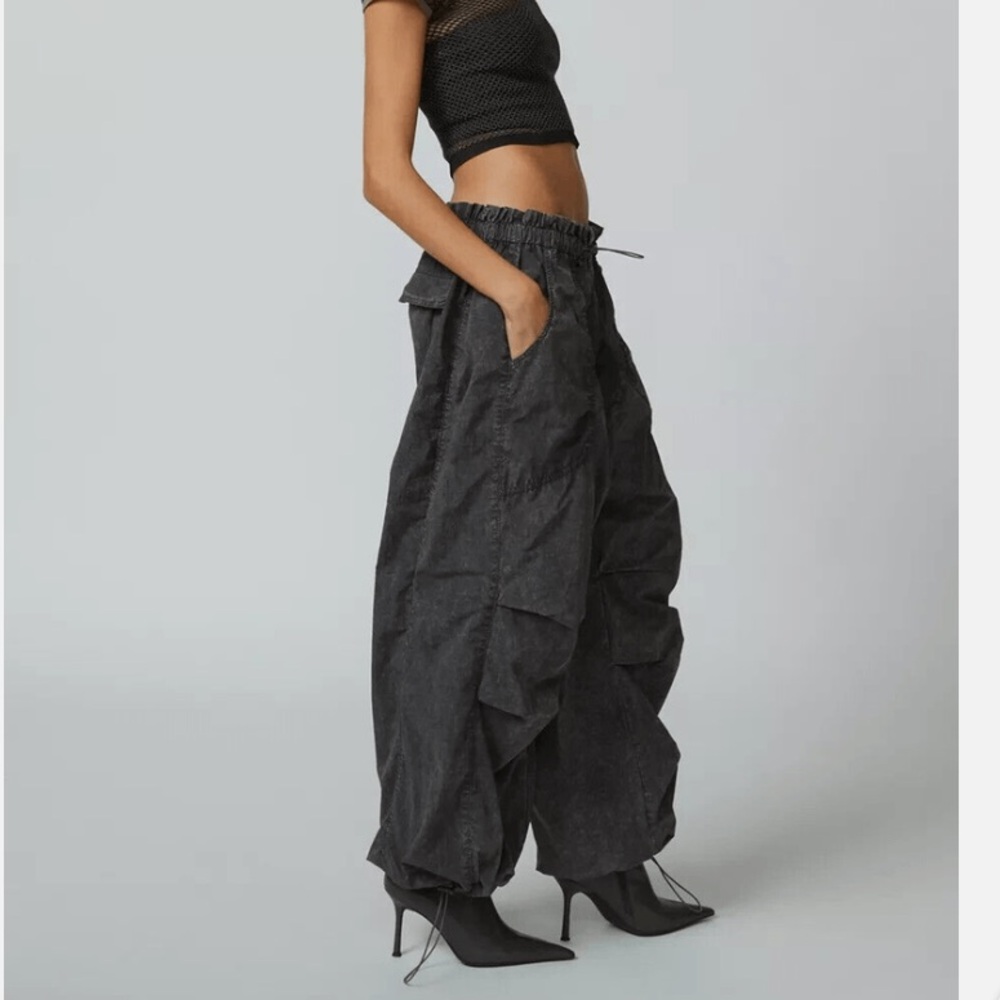 Urban Outfitters Charcoal Wide Leg Pants
